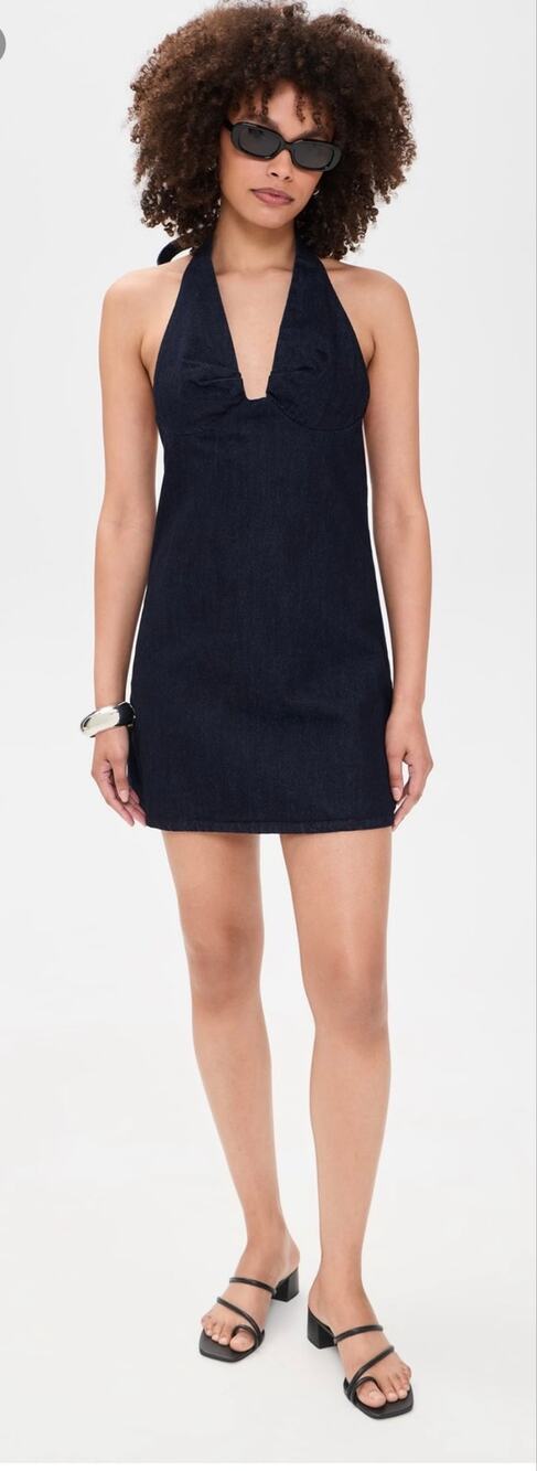 Free People Trevi Denim Mini Dress - Size L (new with tags)